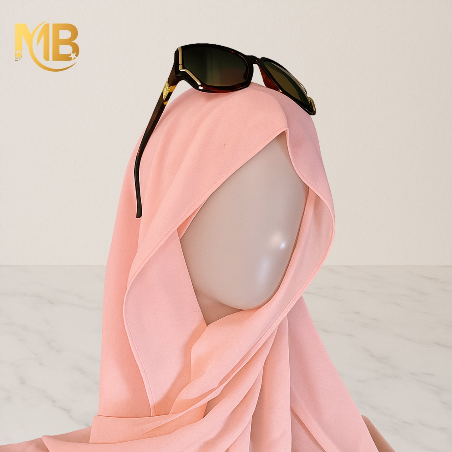Hijab aimanté rose