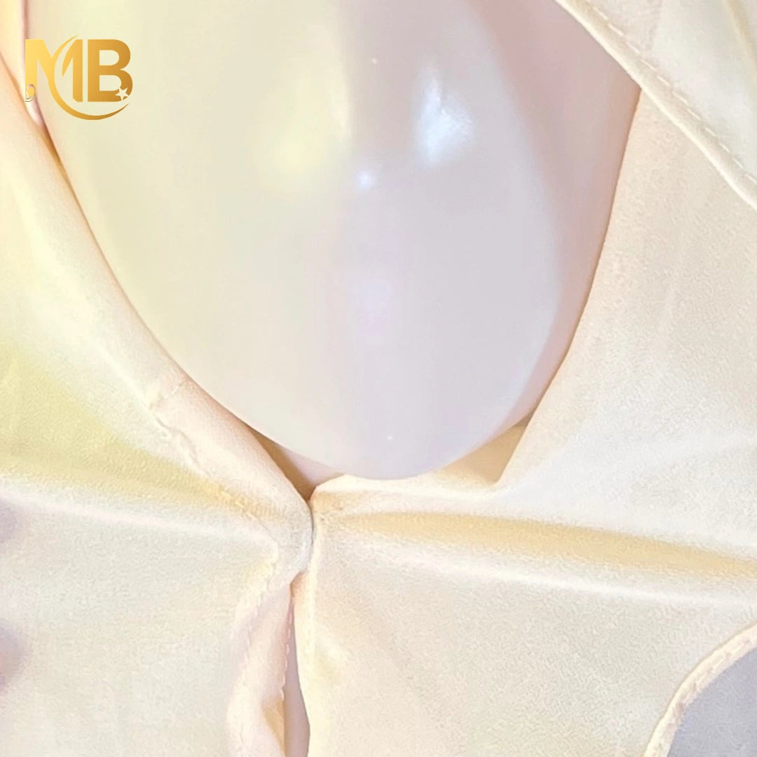 Hijab aimanté beige