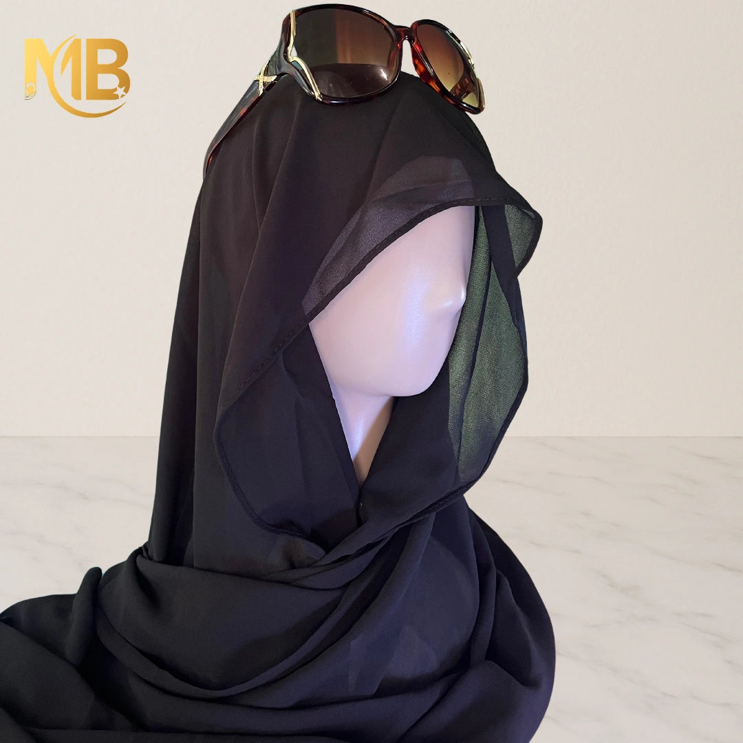 Hijab aimanté noir