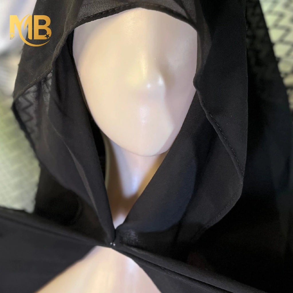 Hijab aimanté noir