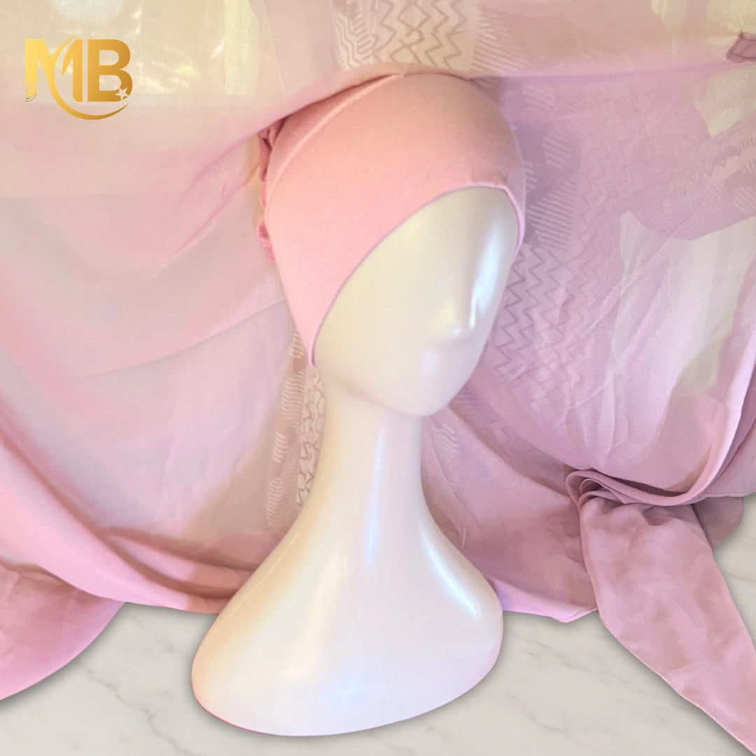 Hijab aimanté rose