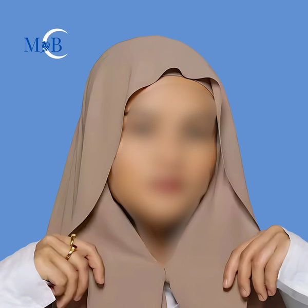 Hijab instantané marron